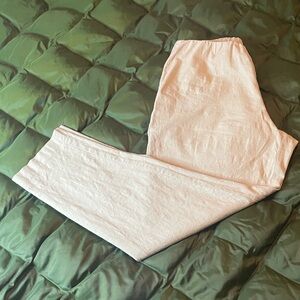 LINEN pants - linen blend pants - Cream Ankle Pants - runs small